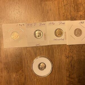 Vintage 1970s/80s Uncirculated and Proofed Rosevelt Coin Lot